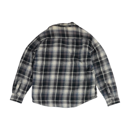 Navy Plaid Coat