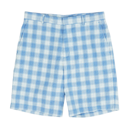 Blue Plaid Active Shorts