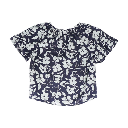 Navy Floral Blouse