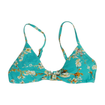 Green Floral Swim Top