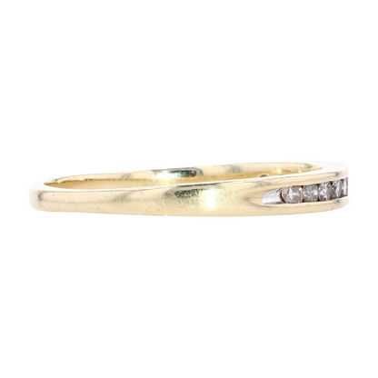 1/4 ctw 10K Yellow Gold Diamond Band Ring