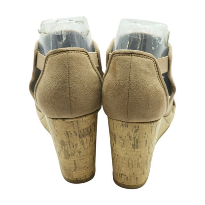 Beige Wedged Sandals