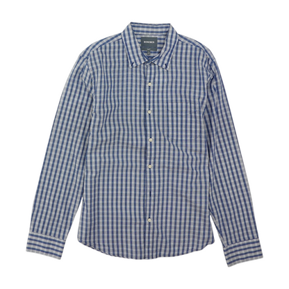 Blue Plaid Long Sleeve Button Down