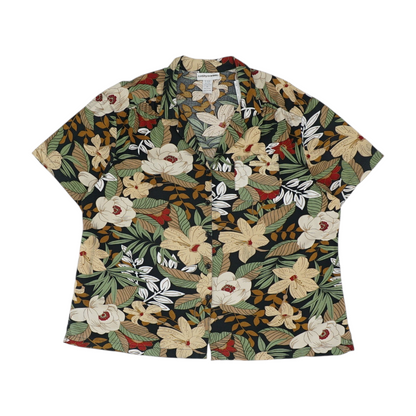 Multi Plus Size Floral Button Down