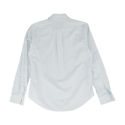 White Striped Long Sleeve Button Down