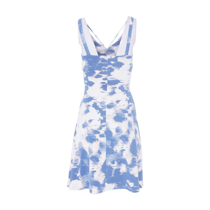 Blue Tie-Dye Midi Dress