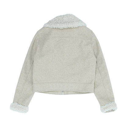 Beige Solid Jacket