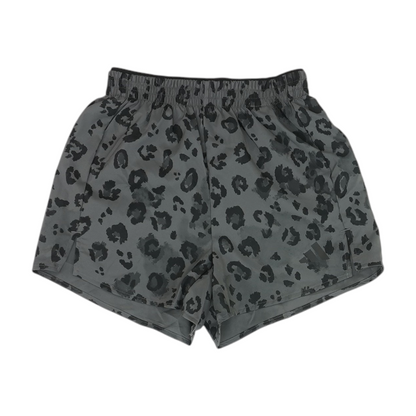 Gray Animal Print Active Shorts
