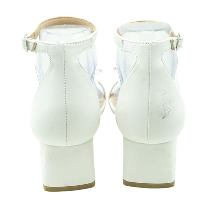 White Block Heels