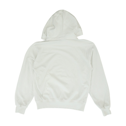 White Solid Hoodie Pullover
