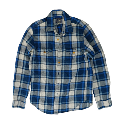 Blue Plaid Long Sleeve Button Down
