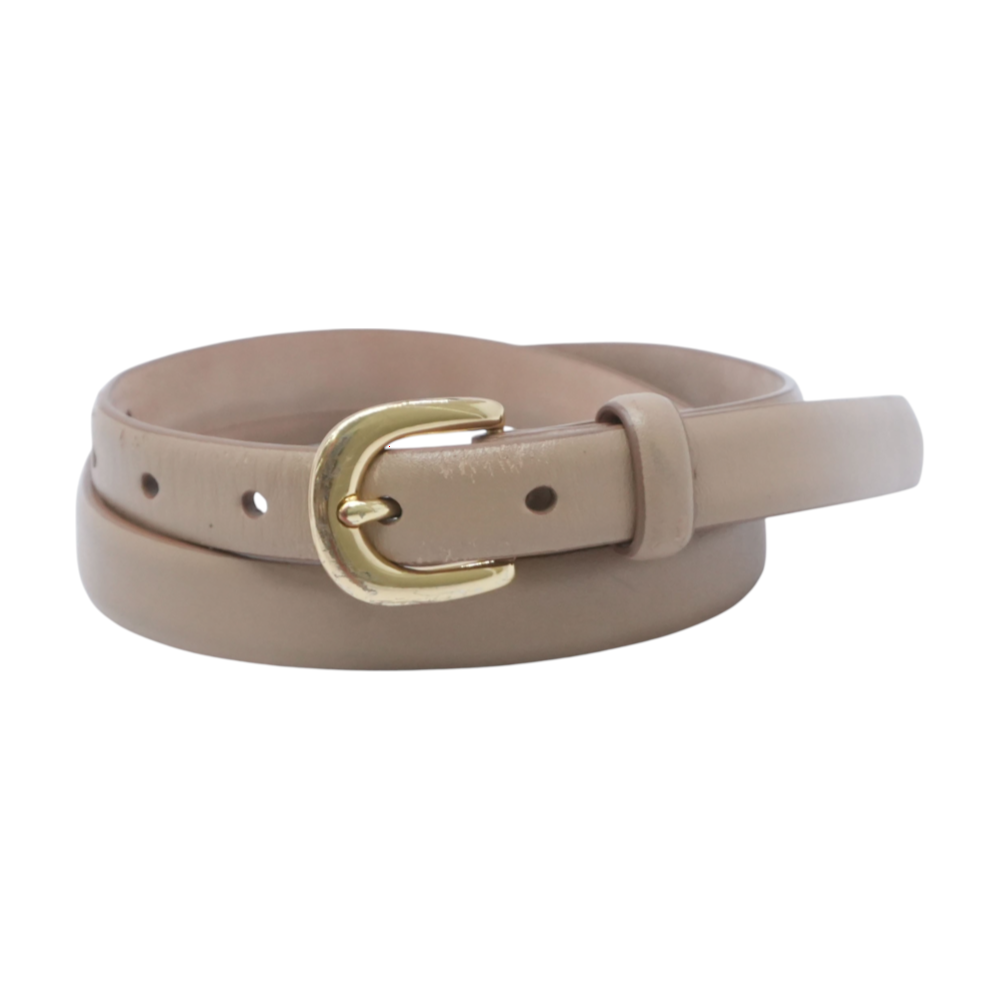 Beige Leather Belt