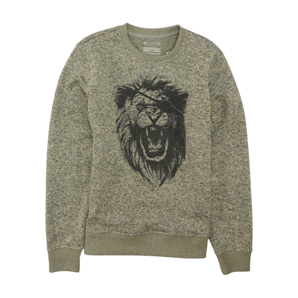 Gray Solid Sweatshirt Pullover