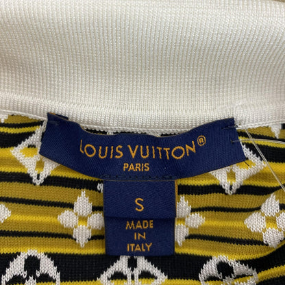 White Python Effect Gold Monogram Polo