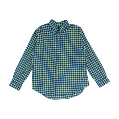 Yellow Plaid Long Sleeve Button Down