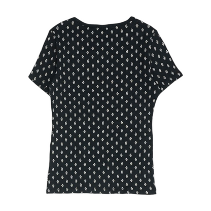 Black Print Blouse