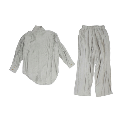 Brown Striped Pant Set