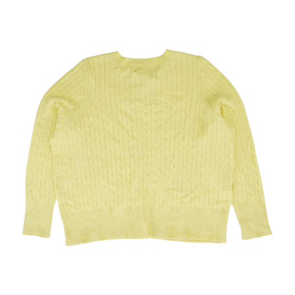 Yellow Plus Size Cardigan Sweater