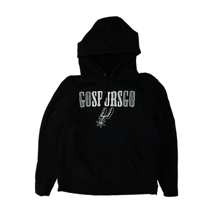 Black San Antonio Spurs Solid Hoodie Pullover