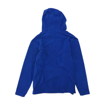 Blue Solid Hoodie Pullover