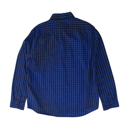 Blue Plaid Long Sleeve Button Down