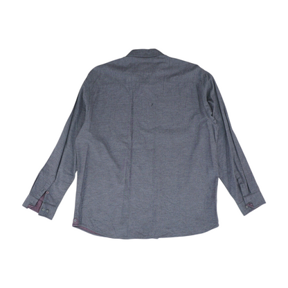 Gray Solid Flannel Button Down