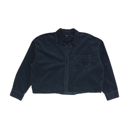 Navy Flannel Button Down