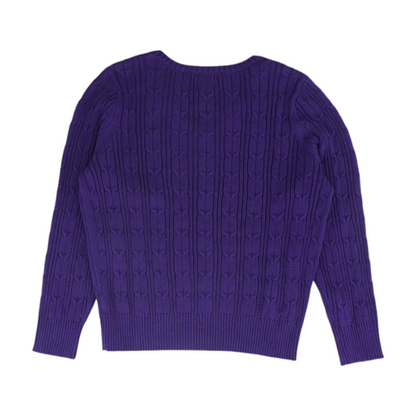 Purple Petite Pullover Sweater