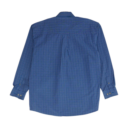 Blue Plaid Long Sleeve Button Down