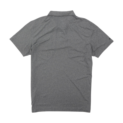 Gray Solid Short Sleeve Polo