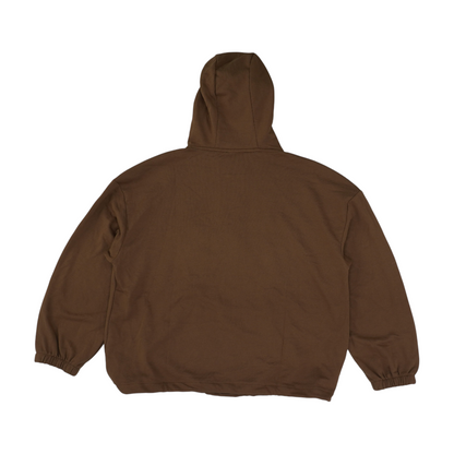 Brown Solid Hoodie Pullover