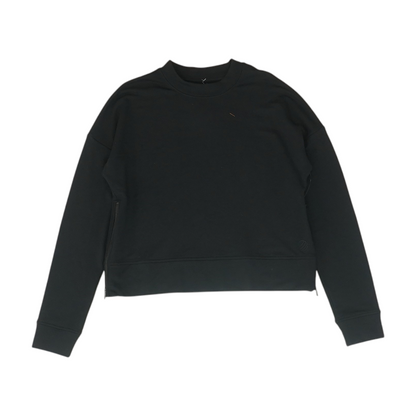Black Solid Sweatshirt Pullover