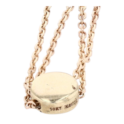 10K Yellow Gold Blue Stone Chain Bracelet