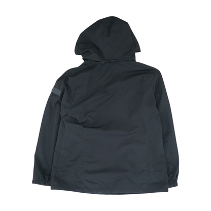 Black Solid Rain Jacket