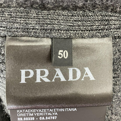 2025 Anthracite Gray Wool-Cashmere Blend Hooded Full-Zip Vest