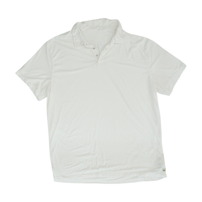White Solid Short Sleeve Polo