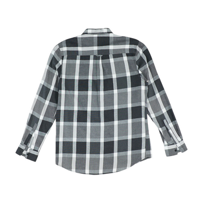 Gray Check Long Sleeve Button Down