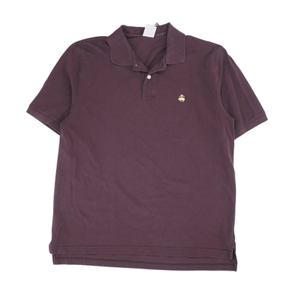 Burgundy Solid Short Sleeve Polo