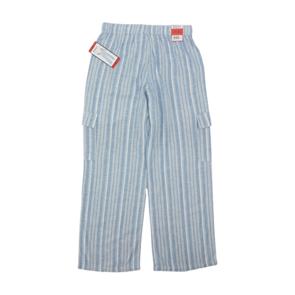 Blue Striped Regular Pants