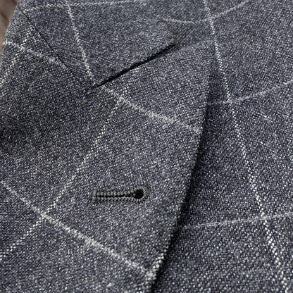 Checked Double-Breasted Cashmere-Wool Blend Blazer