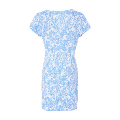 Blue Abstract Midi Dress