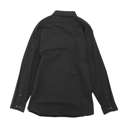 Black Polka Dot Long Sleeve Button Down