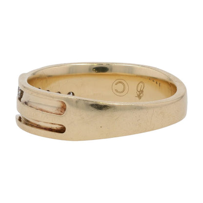 1/4 Ct 10K Gold Channel Set Round Diamond Band