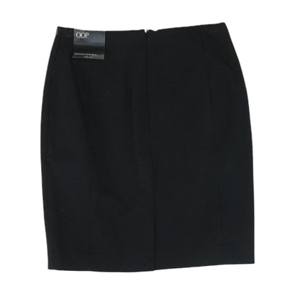 Black Solid Midi Skirt