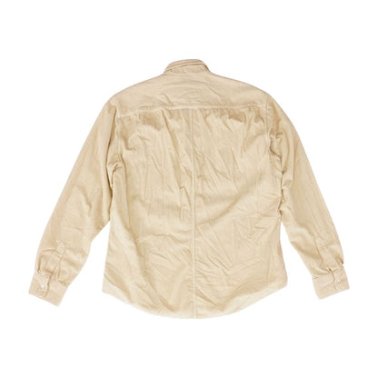Beige Solid Button Down
