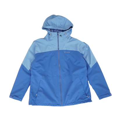 Blue Plus Color Block Rain Jacket