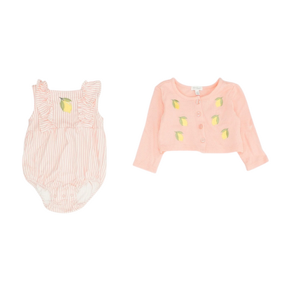 Pink Striped Long Sleeve Set