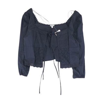 Black Cropped Blouse
