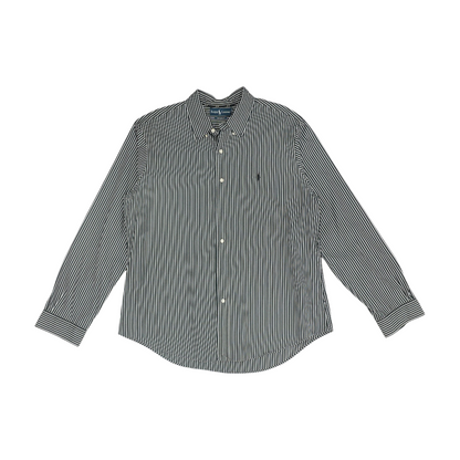 Black Striped Long Sleeve Button Down
