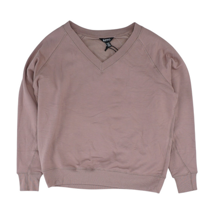 Mauve Solid Sweatshirt Pullover